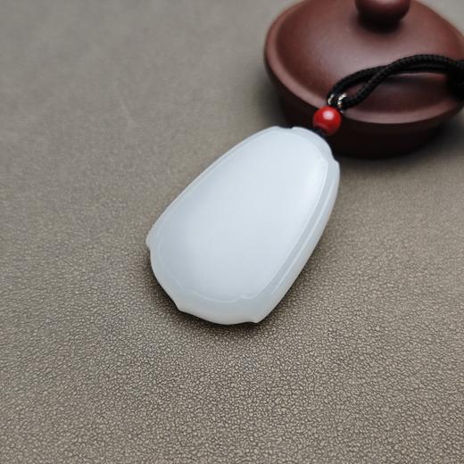 新疆和田玉且末料羊脂玉大日如来法相牌 228-5 商品图1