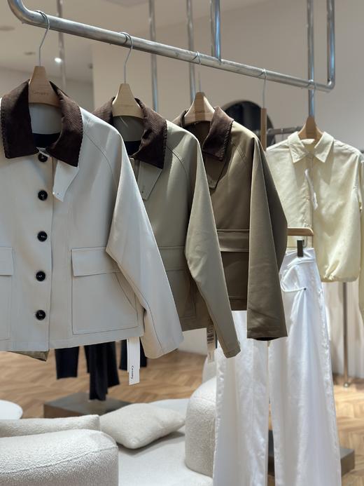 格桑米Gesamy美式巴恩风撞色领风衣 商品图7