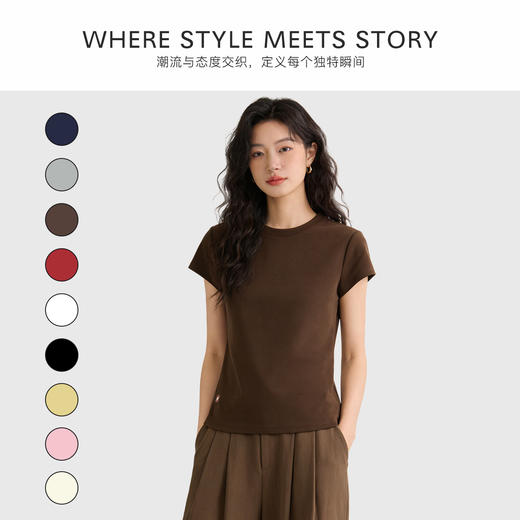 【秒杀】【2款可选】圆领刺绣小马短袖T恤衫C06D30 圆领刺绣MY字母短袖C06C82 商品图8