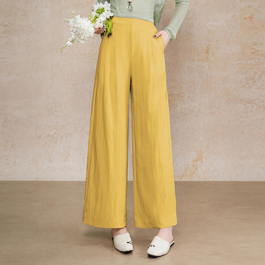 MYX薄款垂感休闲裤2026年春夏新款宽松显瘦阔腿裤高腰直筒九分裤女裤 商品图1