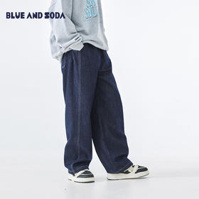 不加绒款预售3.20发 蓝汽水25年冬季新款亲子中大男童不落色牛仔裤加绒保暖百搭休闲裤