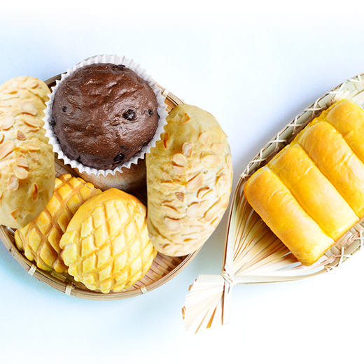 【满76送全麦红豆1个、满118送坚果素松1个】耘珂 早餐面包套餐 菠萝包&黑眼豆豆&椰蓉软排包&坚果素松软欧 (共8个) 商品图8