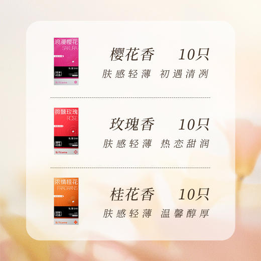 【香氛疗愈 玻尿酸水润】SIKI私激 超薄玻尿酸香味避孕套安全套 30只 （加赠1只+润滑液1袋） 商品图3