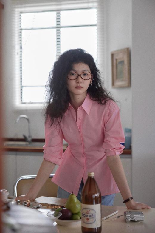 樱花显白收腰两穿office siren风梅洛粉衬衫 商品图2