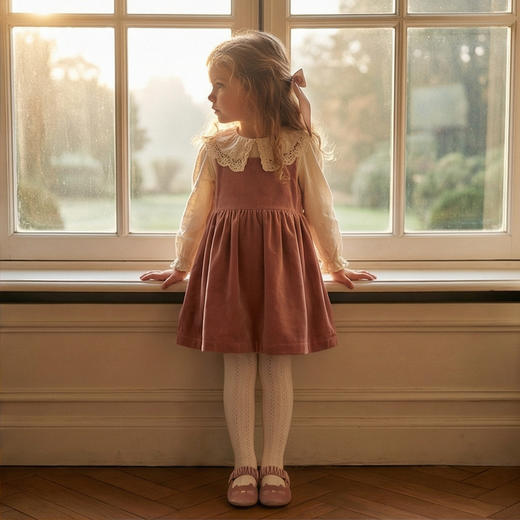 西班牙little winkaa童鞋小猫电绣女童天鹅绒公主鞋春季单鞋软底舞蹈鞋LW13044 商品图6