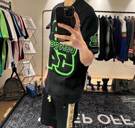 驴家 25ss1854撞色提花针织T恤 男女同款（DY） 商品图1