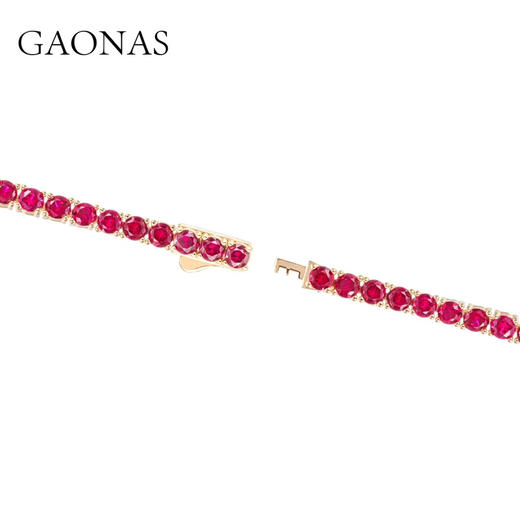 GAONAS高纳仕 金络红驹 镶嵌满钻马蹄手链 11925SR 商品图2