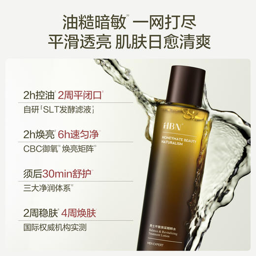 【重磅上新】HBN高阶男士精华水控油平闭口须后舒缓保湿爽肤水 商品图1