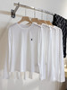 33-1 圆正渠道货 小马刺绣 基础款 女士白色圆领长袖 单穿打底 商品缩略图10