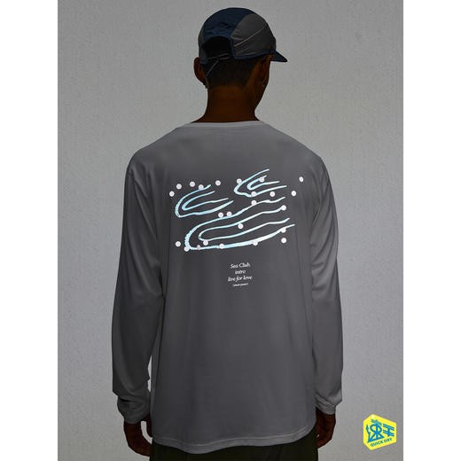 CryingCenter3M渐变反光河流波点男女版速干运动跑步长袖训练T恤 商品图1