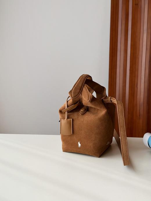 拉夫劳伦RL新款小号麂皮菜篮子包 手拎包斜挎包 SZ 341064 商品图2