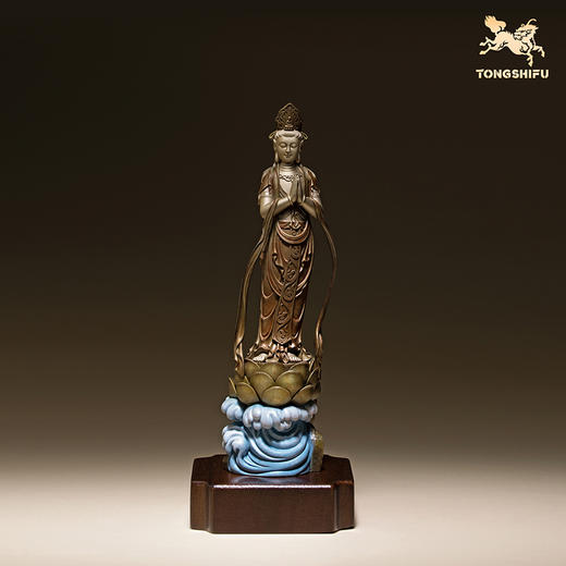 铜师傅 见微系列《慈航普度》客厅观世音菩萨青铜摆件 家居工艺品 商品图1