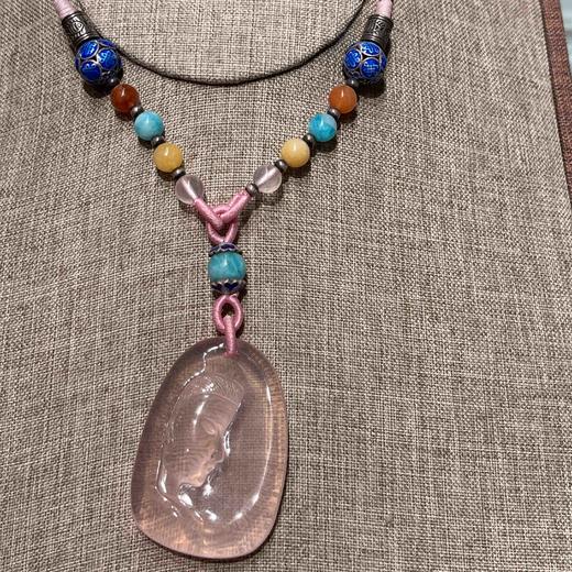 988元/条粉水晶佛像吊坠 商品图0