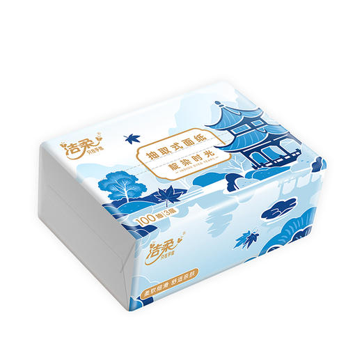 洁柔牌甄选软抽纸 TR097201A 3层100抽180x133mm*24包（3包*8提*1箱） 商品图2