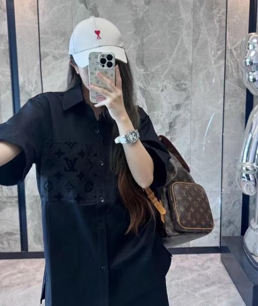 驴家 25ss植绒口袋印花短袖衬衫 男女同款（DY） 商品图8