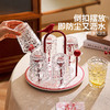 摩登主妇玻璃杯结婚新婚礼物家用喝水杯带旋转杯架杯子套装饮料杯 商品缩略图3