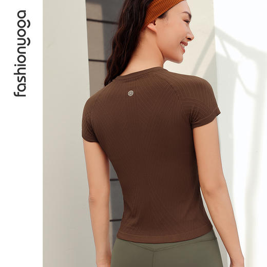 2026春夏F13309Q弹条纹一体织短袖（不含胸垫） 商品图4