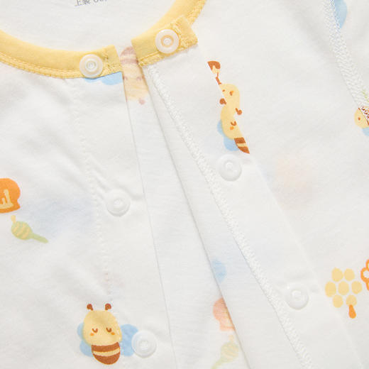 怡比萌蜂采蜜长袖开襟哈衣HY26SUN220白黄色调59#-90# 商品图13