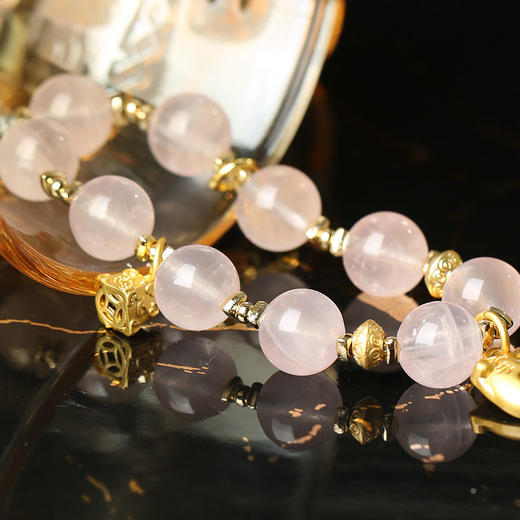 【祈愿吉品】粉晶好运挂件新中式姻缘粉色水晶原创设计饰品手串 商品图2