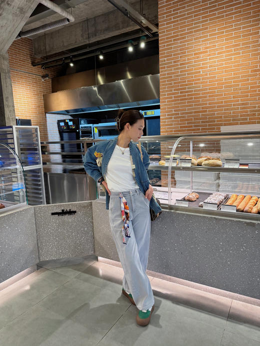 【经典必入】噢蜜ooomeooo四面弹水泥灰直筒裤 商品图8