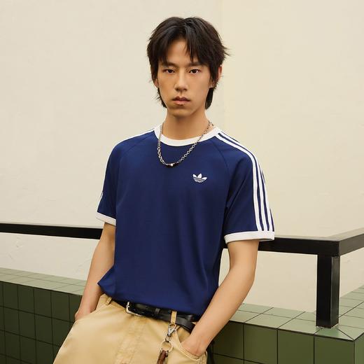 Adidas阿迪达斯男子3-STRIPES T-SHIRT 纯棉运动短袖T恤HZ9634 商品图7