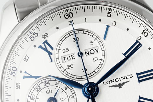 AF浪琴名匠8针月相功能腕表系列（搭载满血版一体机芯➕亚洲7751机芯）42MM精钢表壳经过抛光处理，延续了浪琴的优雅气质，表壳左侧隐藏了星期历的调节按钮 整个手表基于正品original原版开模❕❕ 商品图2