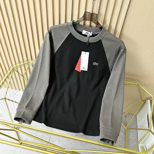 饿鱼2026春秋男士圆领双面德绒休闲撞色卫衣打底T恤 商品图3