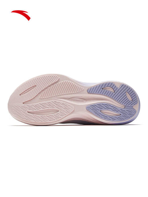 安踏叶子丨缓震跑鞋女轻量透气舒适轻便运动鞋女薄雾浅紫/余粉白122615536 -1 商品图7