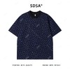SDSA夏季高级感新款男士满天星撞色满印花卉短袖T恤时尚百搭上衣 商品缩略图0