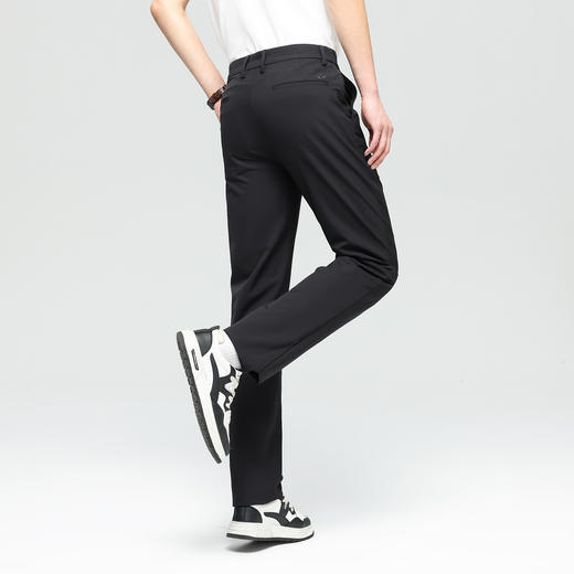 【高弹】德鲨黑色百搭休闲裤男青年2026春夏新款商务直筒长裤子男 商品图2