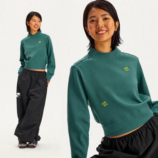 CryingCenter 运动正肩套头收腰小卫衣 哭喊中心 商品图0