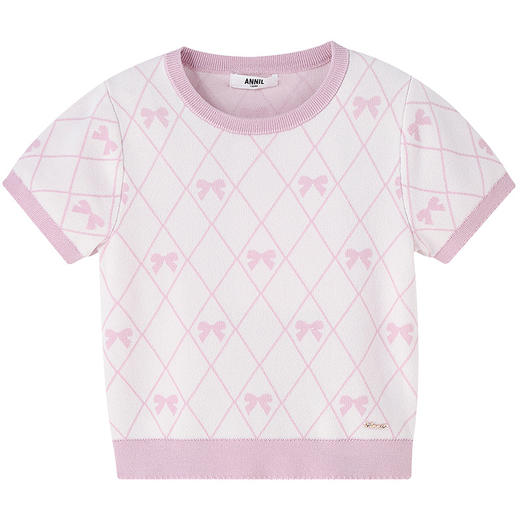 【实体店同款】女童短袖针织衫夏季新款安奈儿童装AG624055 商品图7