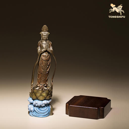 铜师傅 见微系列《慈航普度》客厅观世音菩萨青铜摆件 家居工艺品 商品图4