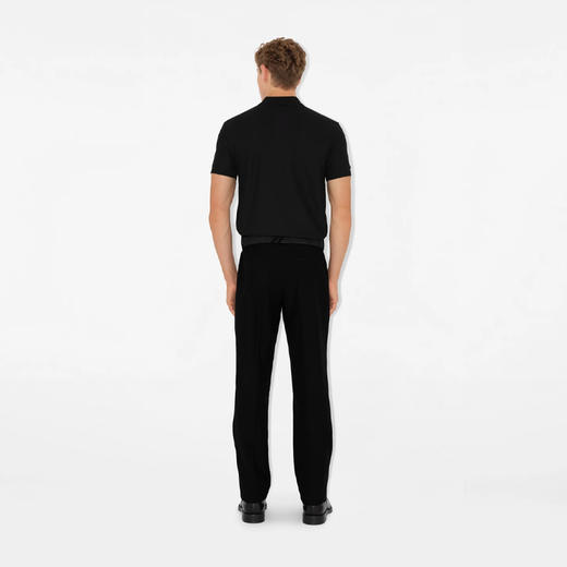 【二】BURBERRY 巴宝莉 男士马术骑士徽标刺绣棉质短袖 Polo 衫 黑色 8096425 A1189 商品图5