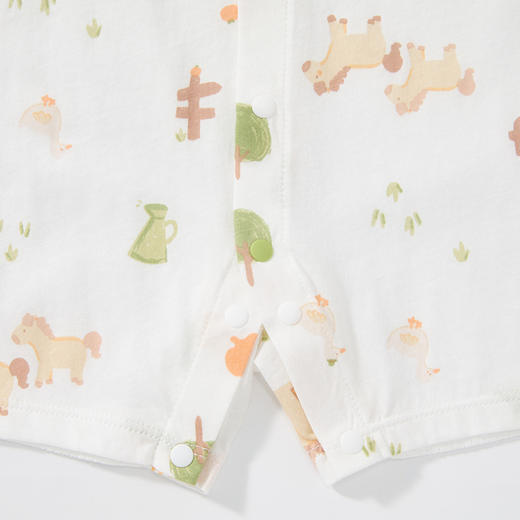 怡比美好农场短袖开襟哈衣HY26SUN070白黄色调59#-80# 商品图11