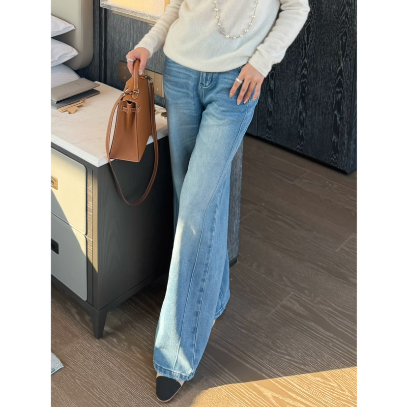 2603103    “超模裤” 土耳其牛仔 直筒 夏日浅蓝