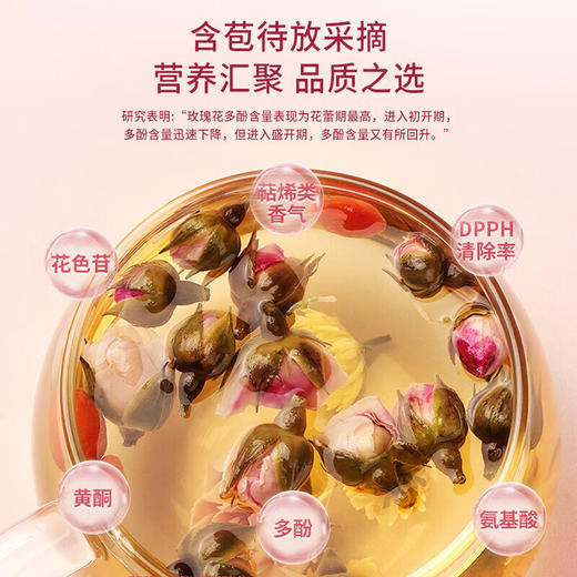 福东海 金边玫瑰花130克 云南玫瑰花茶花干玫瑰花蕾花草茶养生花茶 商品图3