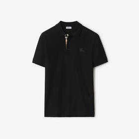 【二】BURBERRY 巴宝莉 男士马术骑士徽标刺绣棉质短袖 Polo 衫 黑色 8096425 A1189
