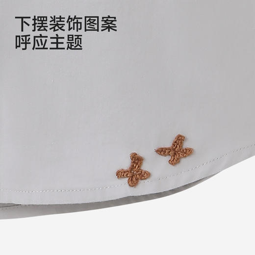 【高定系列】英氏儿童衣服男童春夏款长袖衬衫女童百搭浅灰色衬衣 商品图4