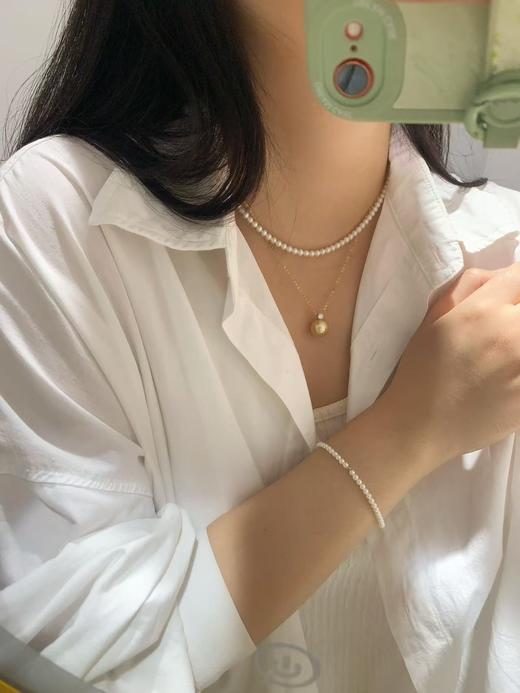 ⁶18k【王妃款金珠吊坠】12-13mm中金，微瑕，配银项链，出证书，24小时鉴赏期【香港】SS06-QTT-XGZZ 商品图4