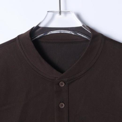 SDSA男士秋冬新款痞帅男装简约复古亨利领设计长袖T恤纯色百搭 商品图1