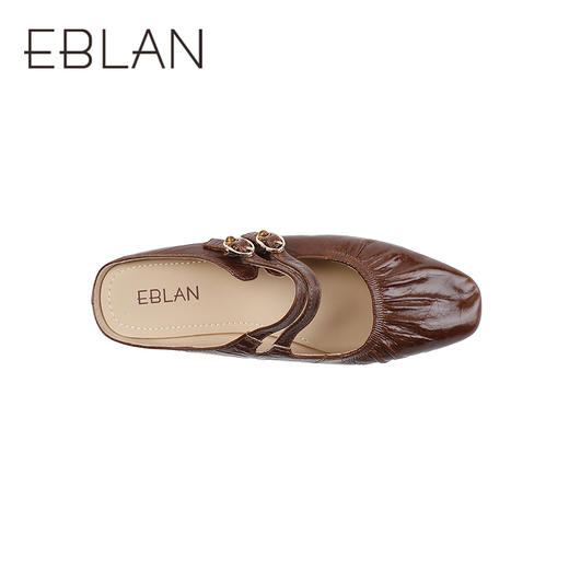 伊伴2026夏季法系精致透气羊皮玛丽珍拖鞋B26269730 商品图2
