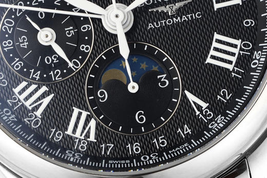 AF浪琴名匠8针月相功能腕表系列（搭载满血版一体机芯➕亚洲7751机芯）42MM精钢表壳经过抛光处理，延续了浪琴的优雅气质，表壳左侧隐藏了星期历的调节按钮 整个手表基于正品original原版开模❕❕ 商品图3