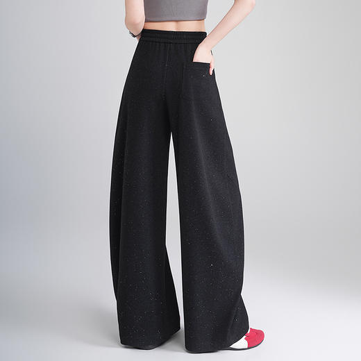 MYX时尚亮片弯刀裤2026年春夏新款松紧腰休闲长裤宽松显瘦时尚阔腿裤 商品图2