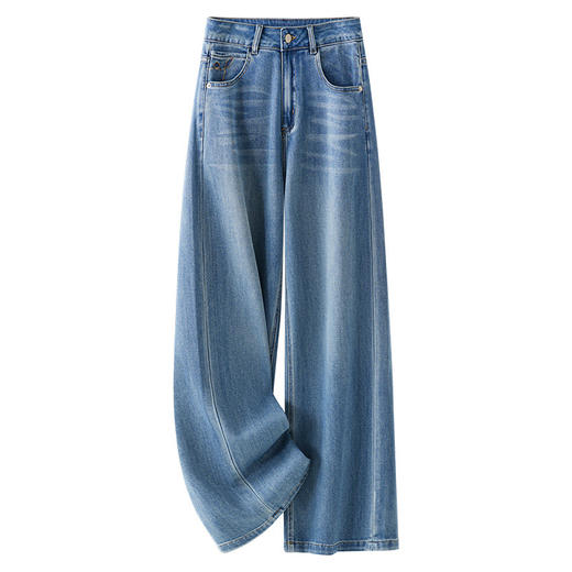 MYX高腰阔腿牛仔裤2026年春季新款垂坠感休闲长裤百搭显瘦修身直筒裤 商品图4