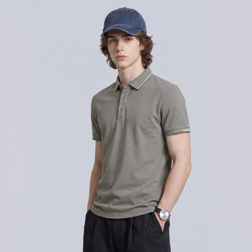 【含棉】圣得西短袖POLO衫男款2026新款春季翻领商务绅士百搭T恤 商品图12