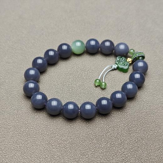 和田玉青海料妖紫雅致祥云国风手串 228-18 商品图5