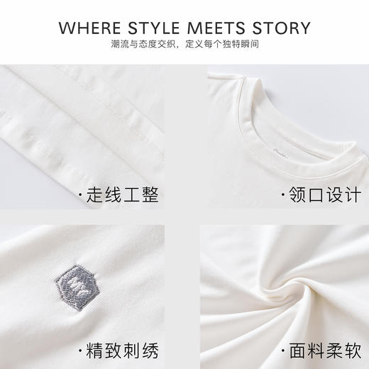 【秒杀】【2款可选】圆领刺绣小马短袖T恤衫C06D30 圆领刺绣MY字母短袖C06C82 商品图10