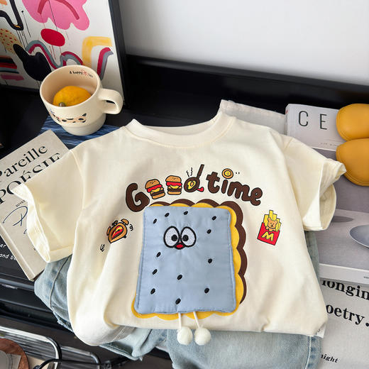 【💥萌翻全场39/件】儿童立体玩偶亲子短袖T恤夏装2026新款宽松韩版卡通上衣洋气外穿聚 商品图10