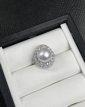 ⁶元宝款【12-13mm澳白+S925银】极光微瑕，出证书，24小时鉴赏期【香港】SS06-QTT-XGZZ